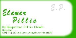 elemer pillis business card